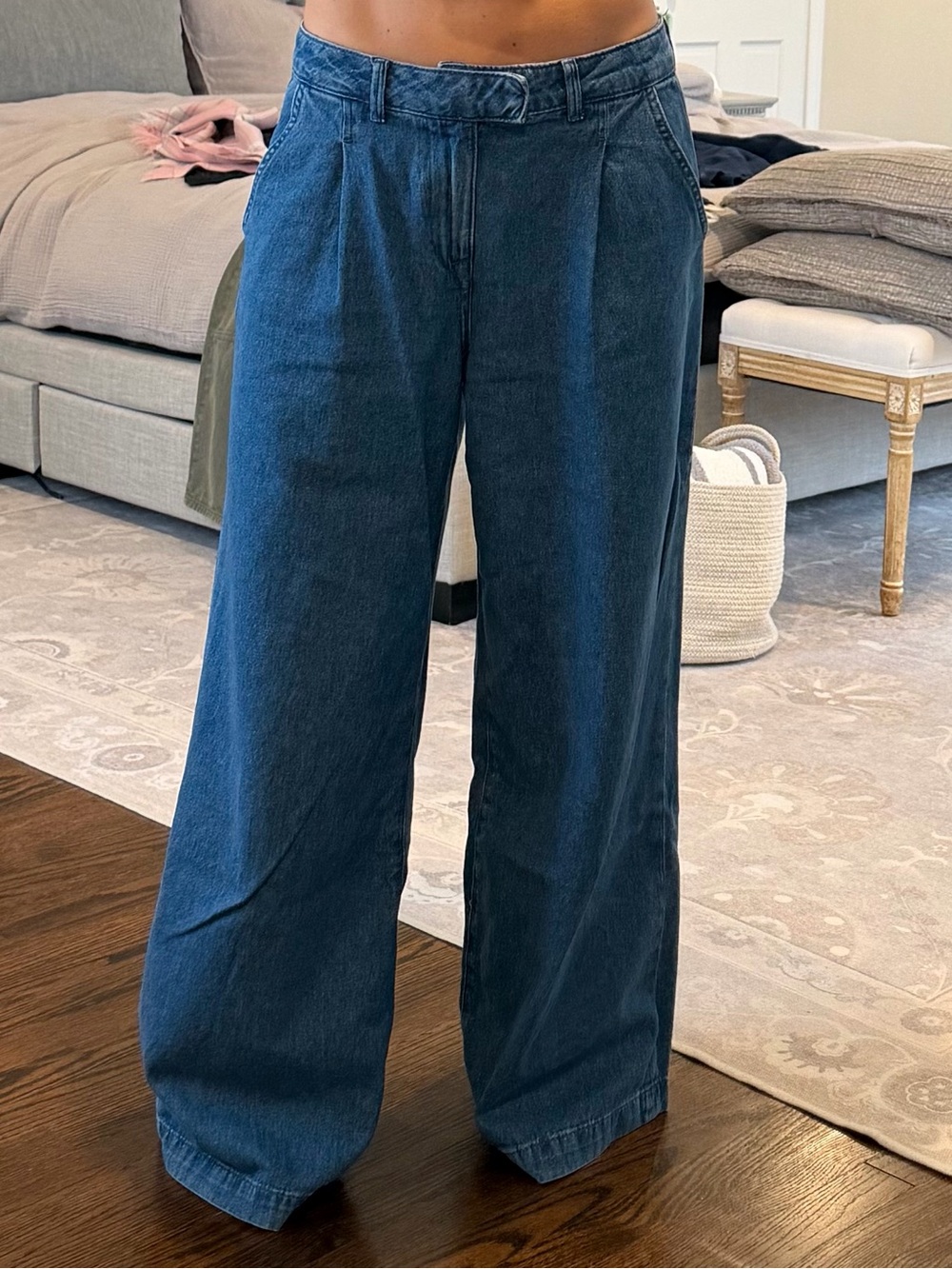 Zara Wide-Leg Women’s Jeans in Deep Blue